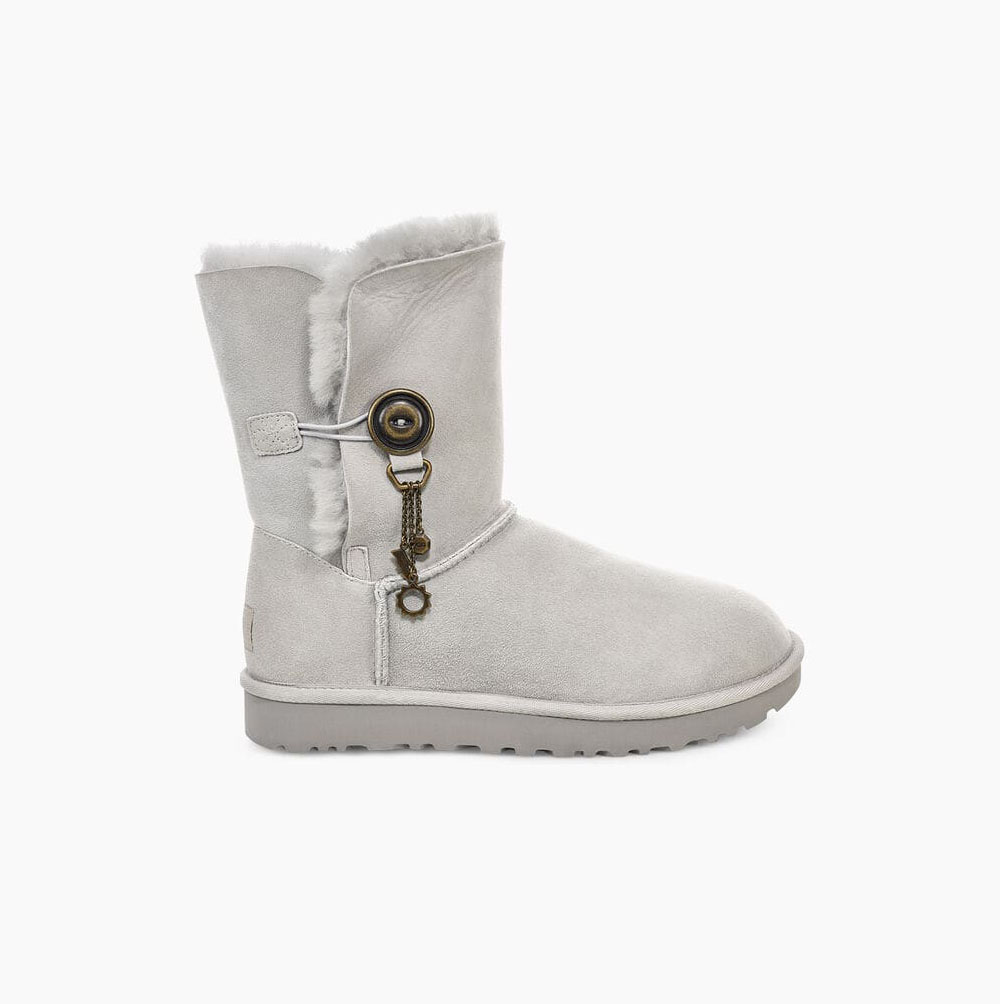 Dámské Button Boots UGG Azalea Charm Button Šedé Fialové | J3A9DRNA