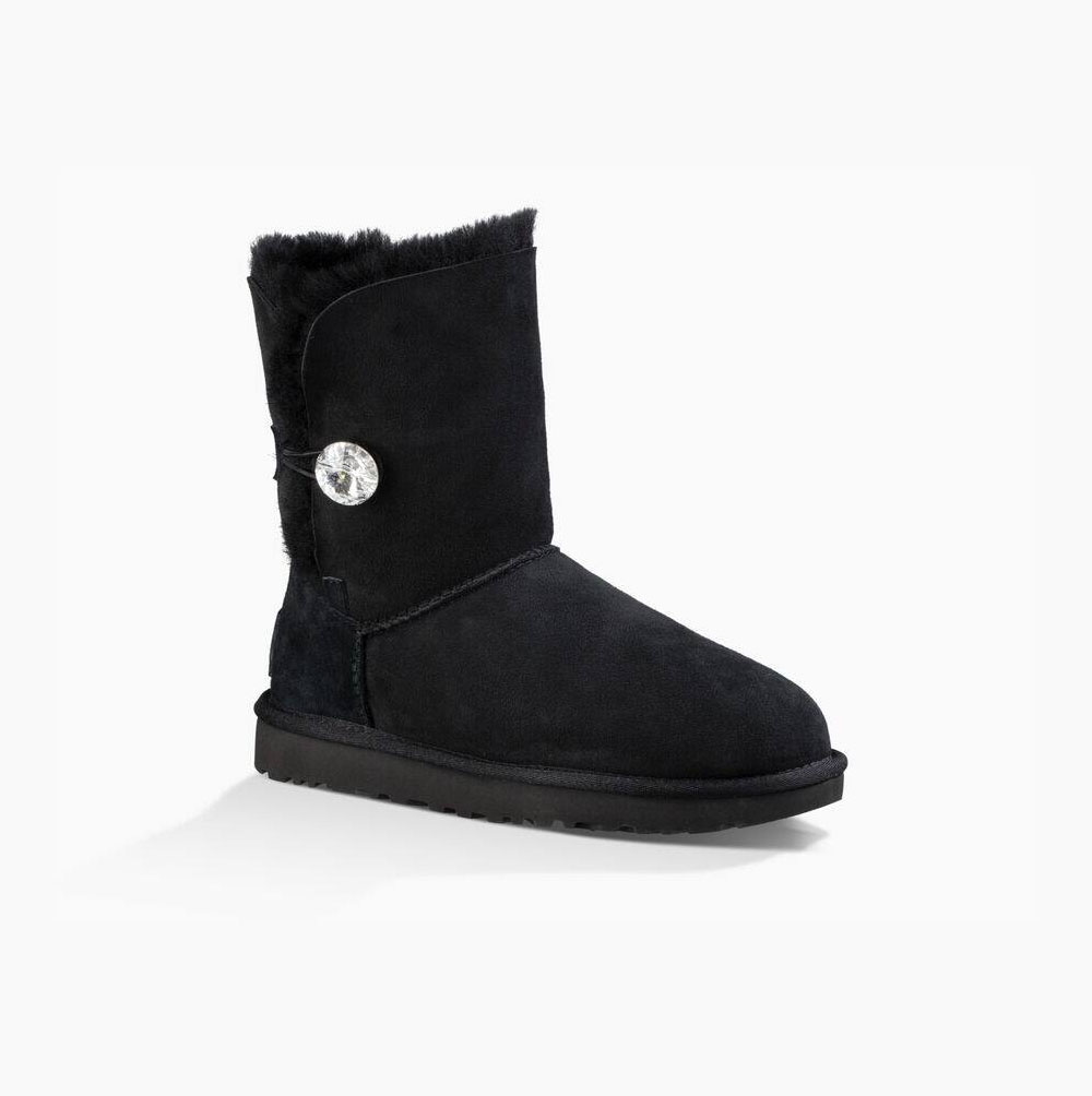 Dámské Button Boots UGG Bailey Button Bling Černé | LK0GS5S2