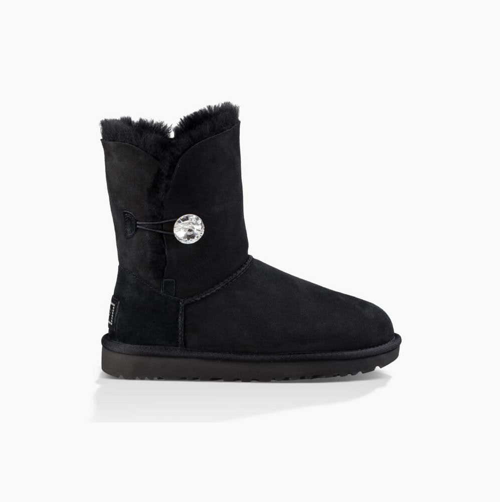 Dámské Button Boots UGG Bailey Button Bling Černé | LK0GS5S2