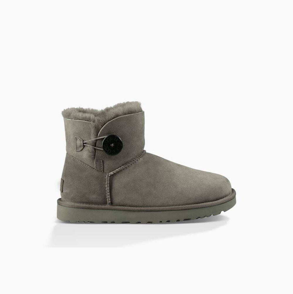 Dámské Button Boots UGG Mini Bailey Button II Šedé | 2OA5HQLM