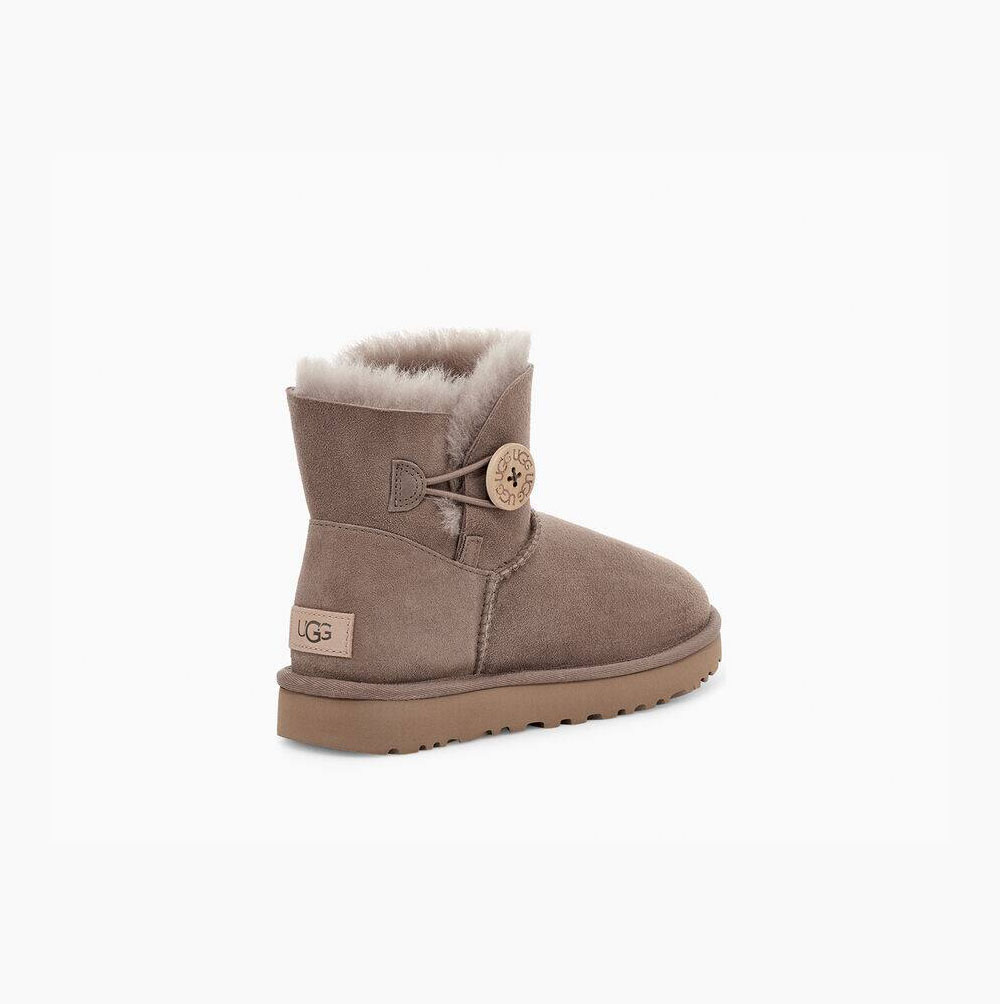 Dámské Button Boots UGG Mini Bailey Button II Hnědožlutý | XF5LHZKX