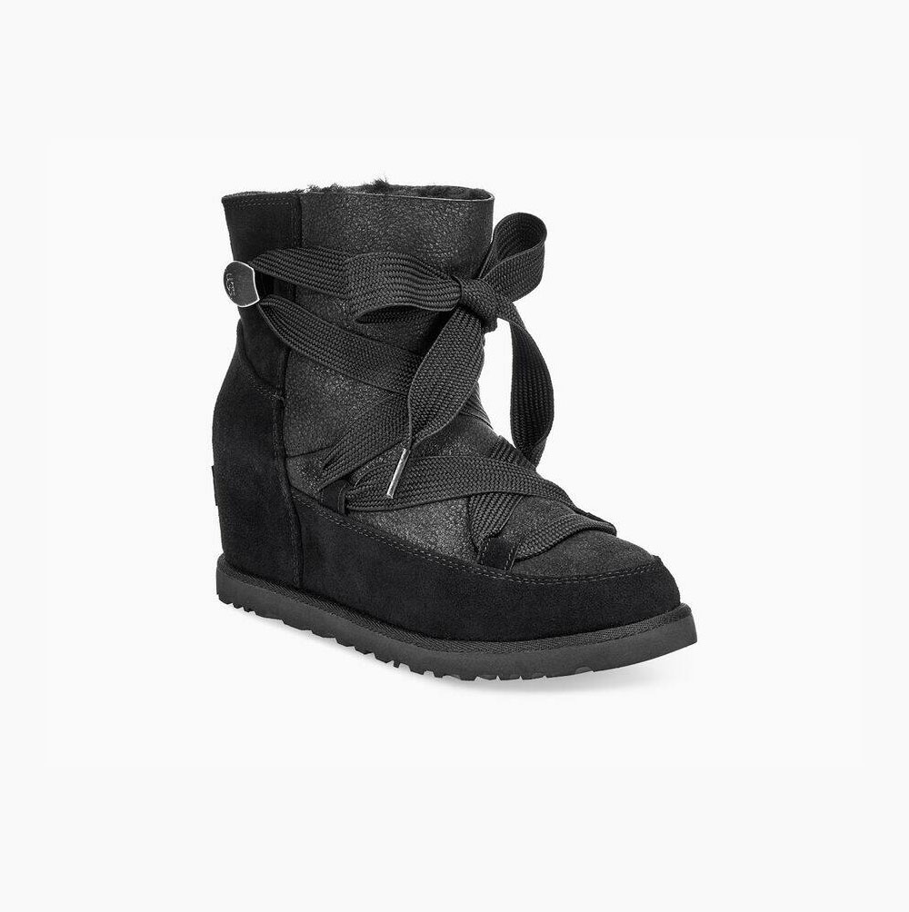 Dámské Classic Boots UGG Classic Krajkové-up Černé | EEJWT0GE