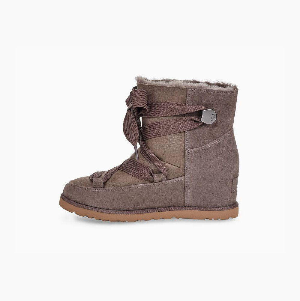 Dámské Classic Boots UGG Classic Krajkové-up Hnědé | GNIU1CXD