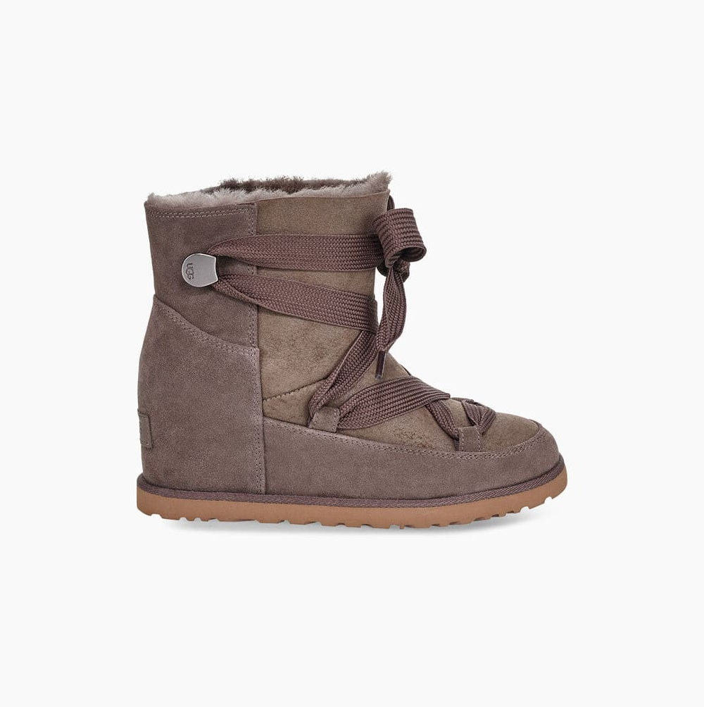 Dámské Classic Boots UGG Classic Krajkové-up Hnědé | GNIU1CXD