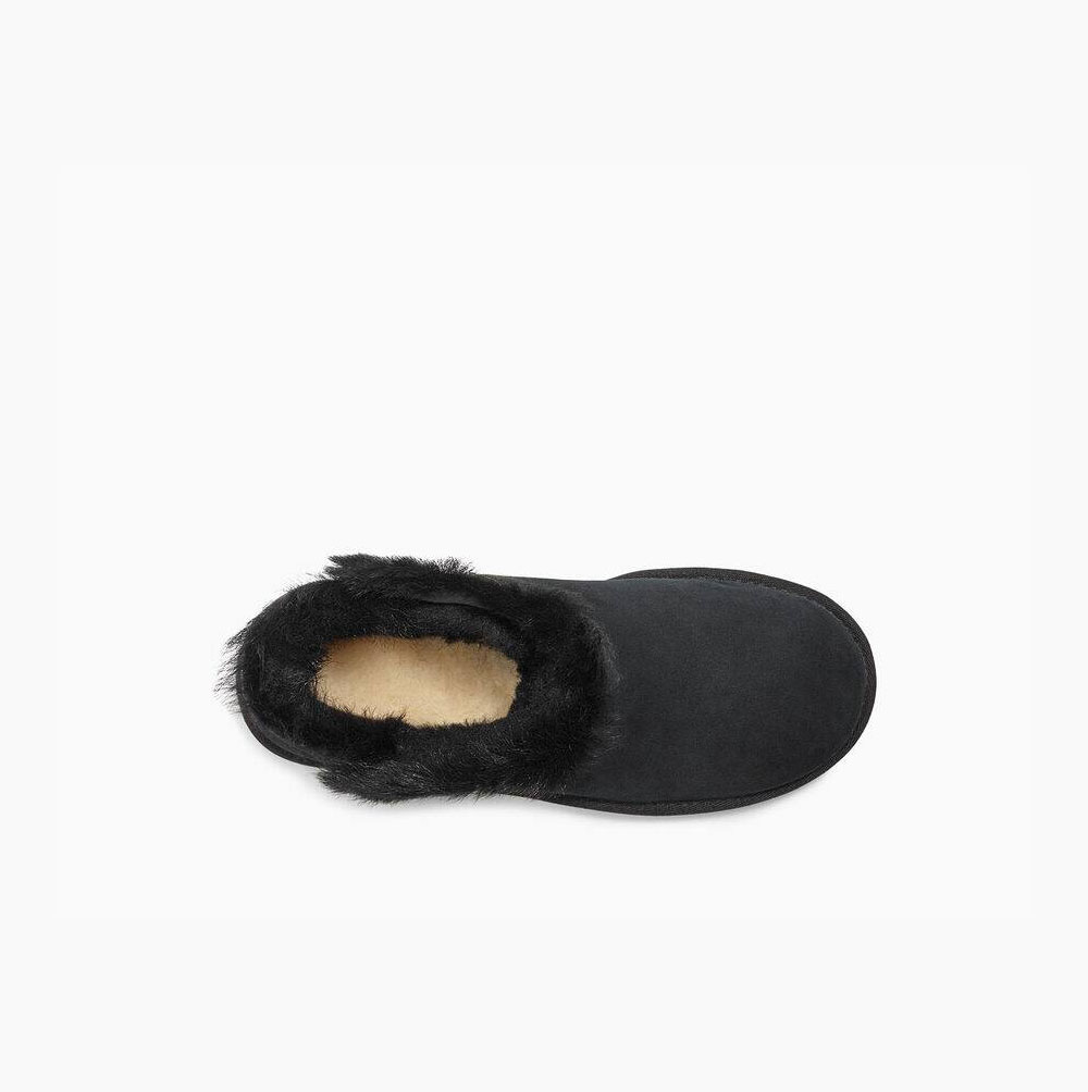 Dámské Classic Boots UGG Classic Mini Fluff High-Low Černé | J0IR0GI4