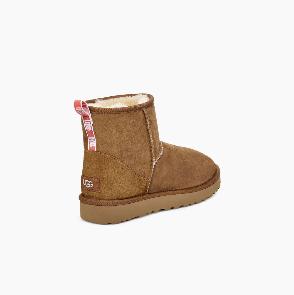 Dámské Classic Boots UGG Classic Mini II Grafická Logo Hnědé Koralove | 8BSH0L9G