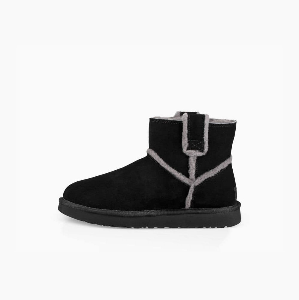 Dámské Classic Boots UGG Classic Mini Spill Seam Boot Černé | 8Z70C0F2