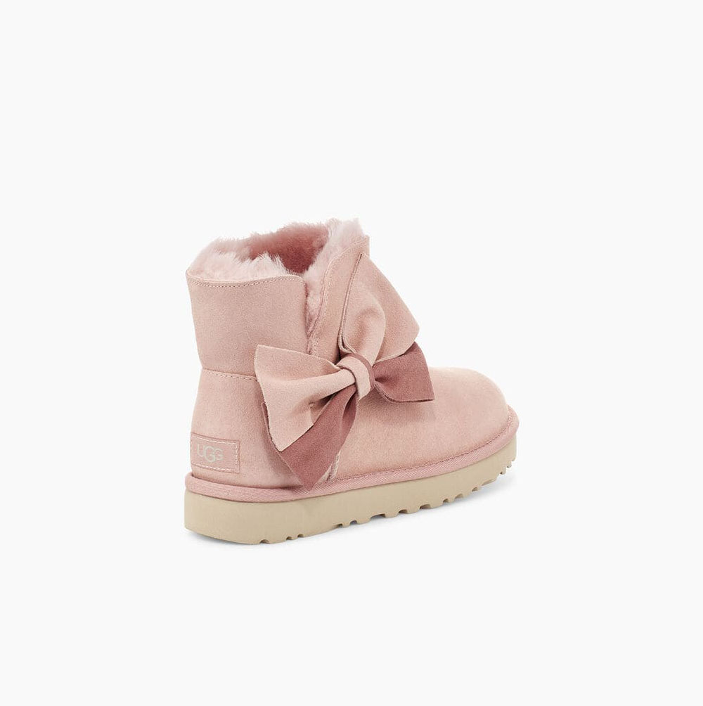 Dámské Classic Boots UGG Classic Mini Two-Tone Bow Oranžové | IASTP49K