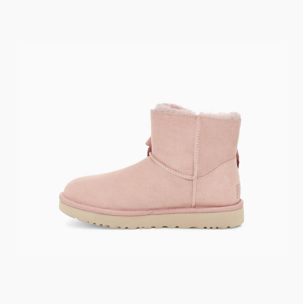 Dámské Classic Boots UGG Classic Mini Two-Tone Bow Oranžové | RN5S1V01