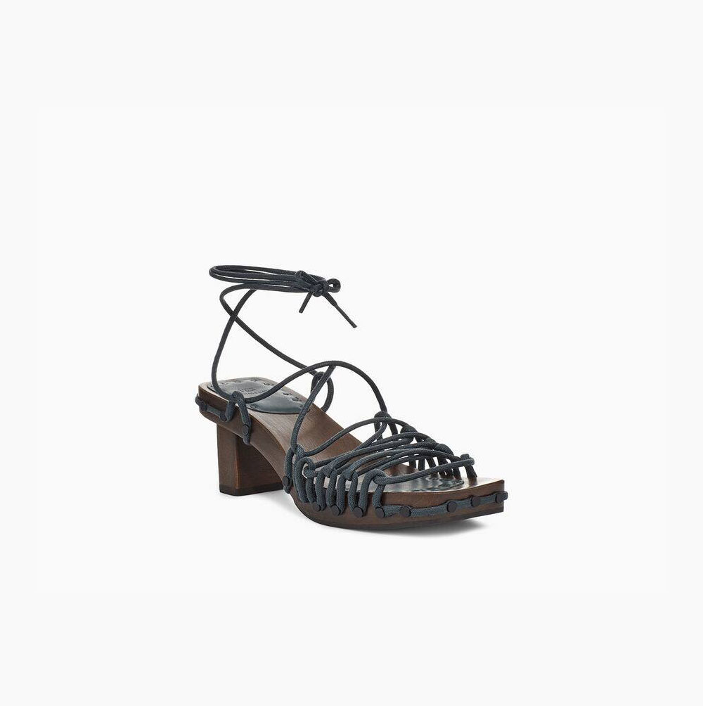 Dámské Heeled Sandals UGG Eckhaus Latta Krajkové On Krajkové Šedé Hnědé | T17A0WM7