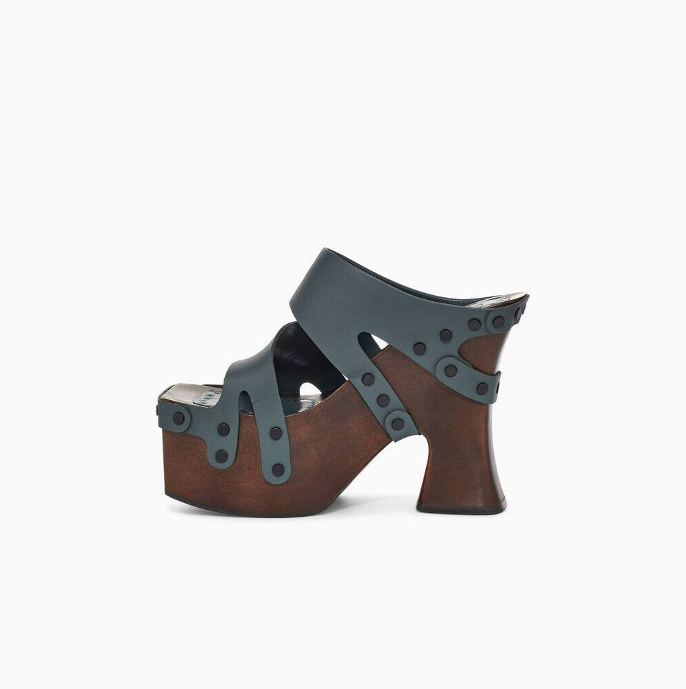 Dámské Heeled Sandals UGG Eckhaus Latta Squid Šedé Hnědé | XUN7IGX9