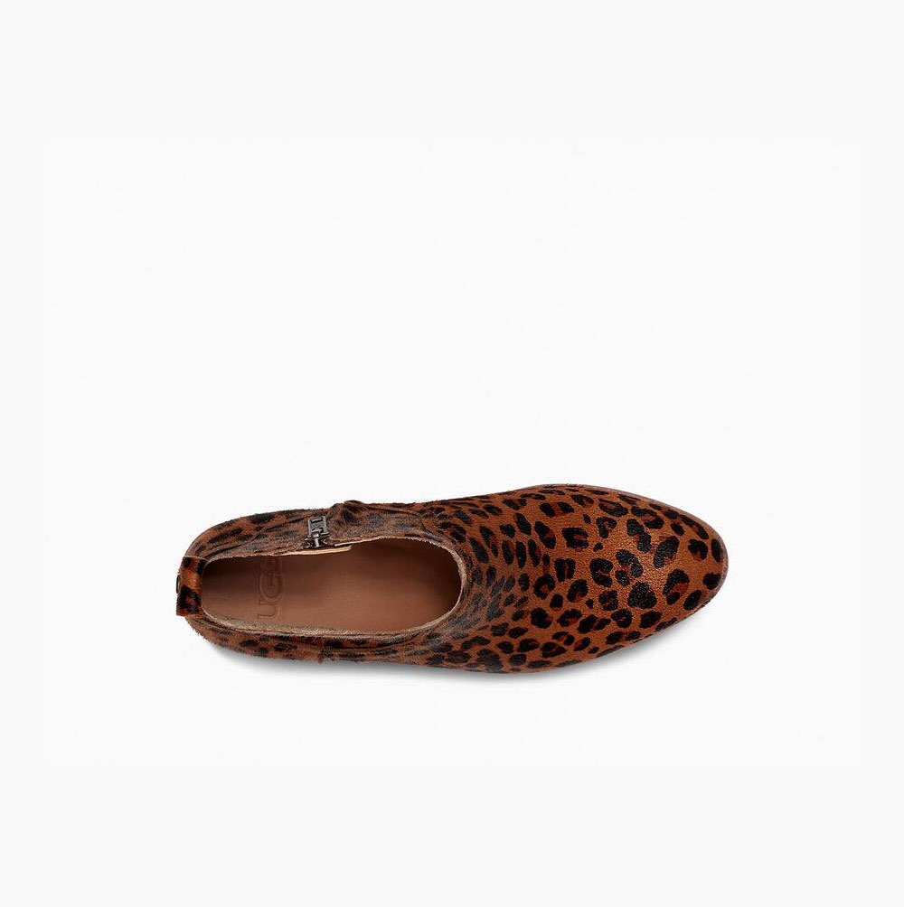 Dámské Kozačky na Podpatku UGG Kingsburg Leopard Béžový | 380LAJ78