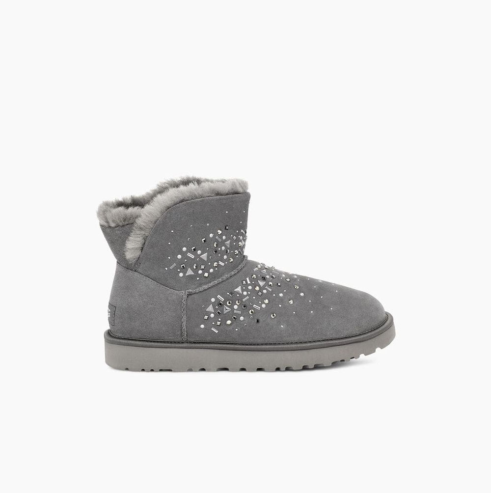 Dámské Mini Boots UGG Classic Galaxy Bling Mini Tmavě Šedé | 8NNP3SS6