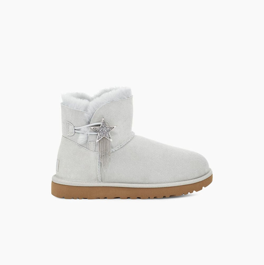 Dámské Mini Boots UGG Mini Bailey Star Šedé Fialové | UCSV4NVQ