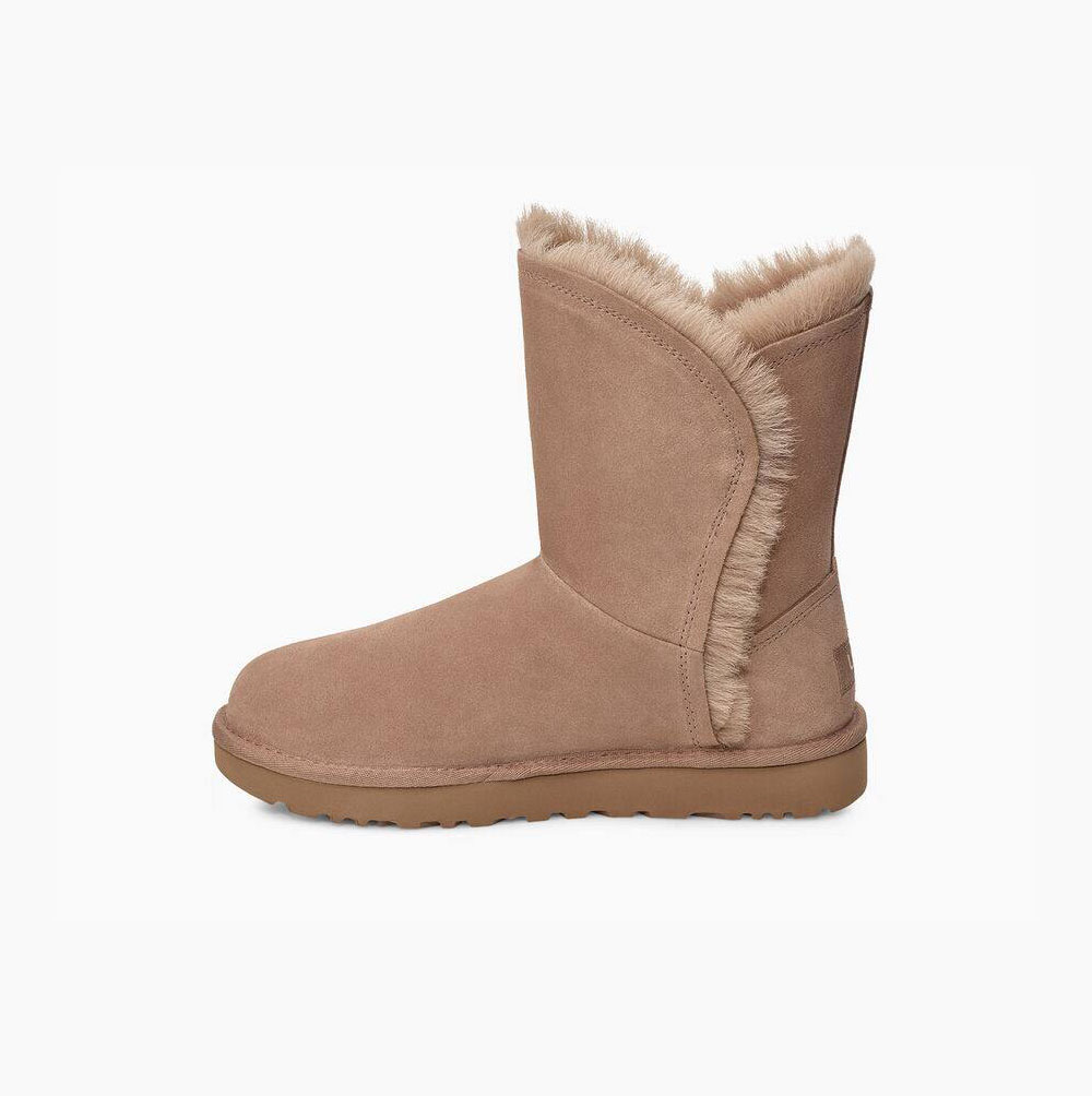 Dámské Nízké Kozačky UGG Classic Fluff High-Low Hnědožlutý | YT1BT6LE