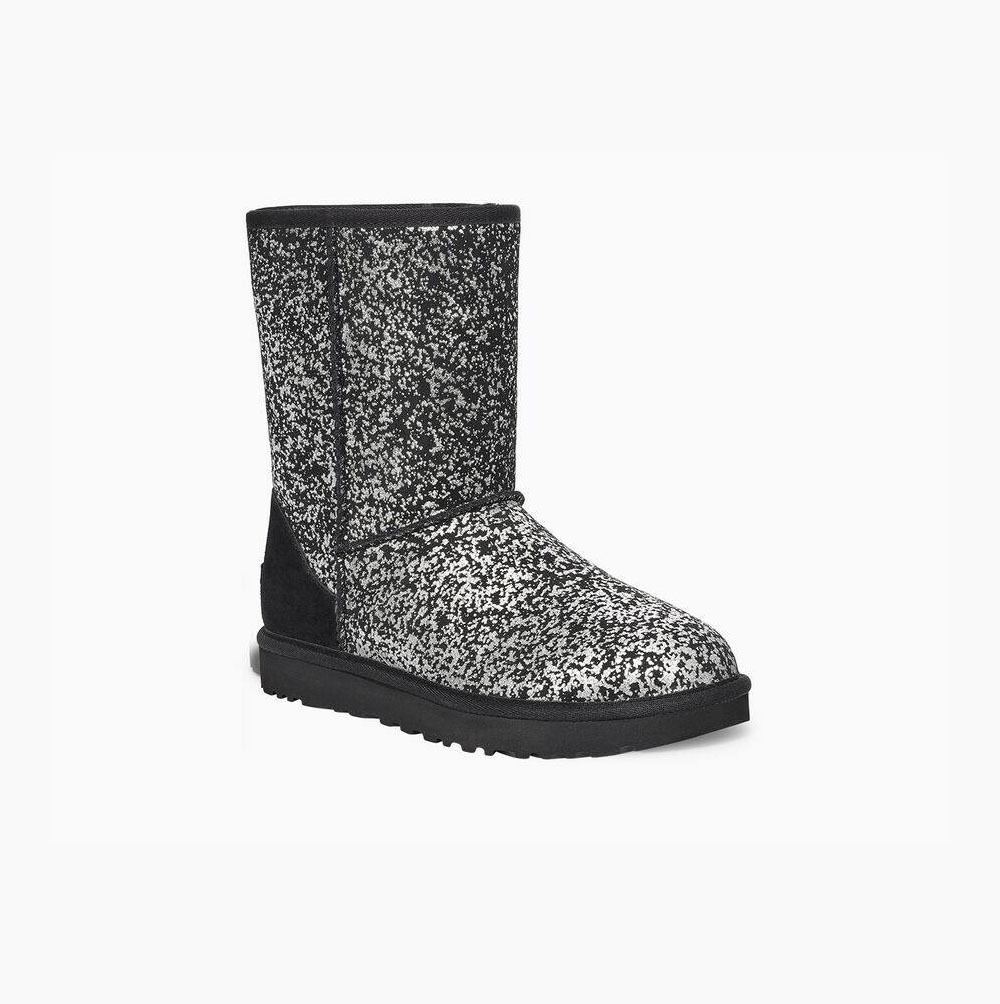 Dámské Nízké Kozačky UGG Classic II Foil Glam Černé | 4ORSIHXU