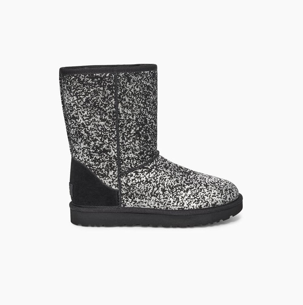 Dámské Nízké Kozačky UGG Classic II Foil Glam Černé | 4ORSIHXU