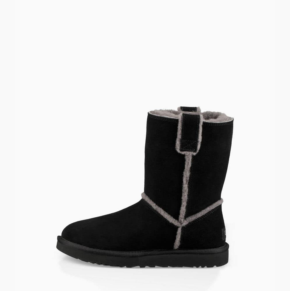 Dámské Nízké Kozačky UGG Classic Spill Seam Černé | F32A1A65