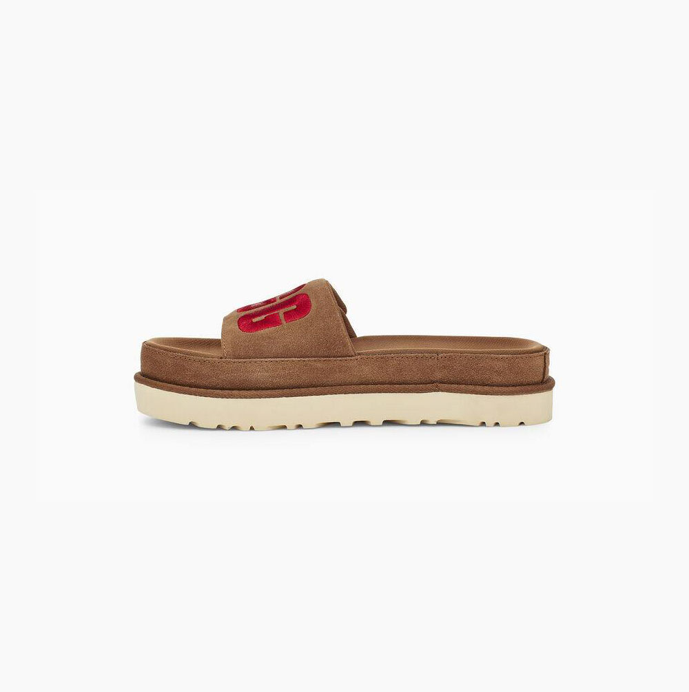 Dámské Pantofle UGG Laton Platformy Pantofle Hnědé | 1G3ZZ4OD