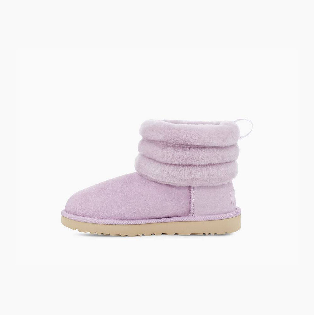 Dámské Prošívané Kozačky UGG Classic Mini Fluff Světle Růžové | OPKN0RK4