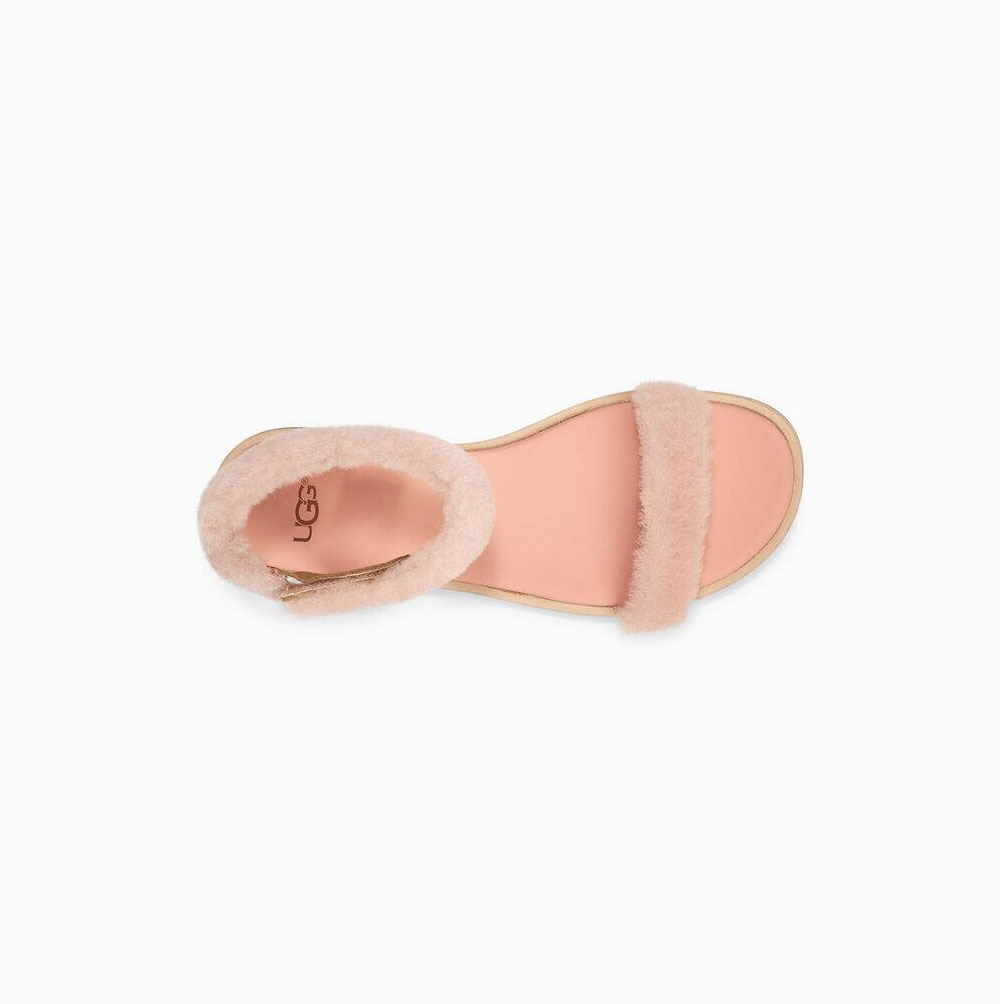 Dámské Sandály UGG Fluff Springs Lakovaná Oranžové | LC1XZZ7U