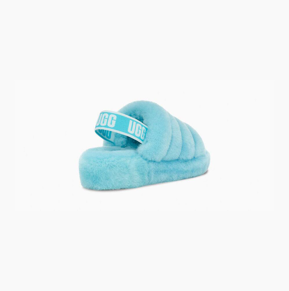 Dámské Sandály UGG Fluff Yeah Pantofle Světle Blankyt | 1COAVRVT