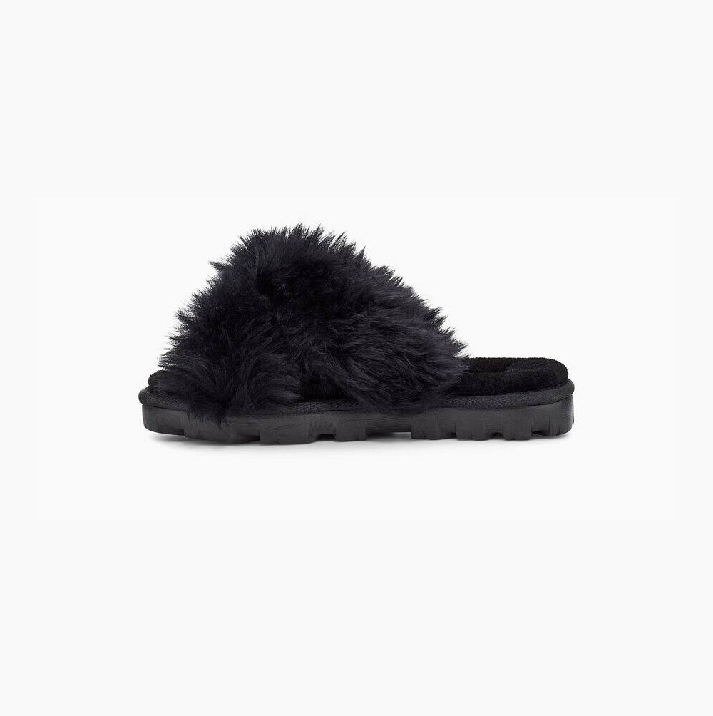 Dámské Sandály UGG Fuzzalicious Černé | 3XBVVZV3