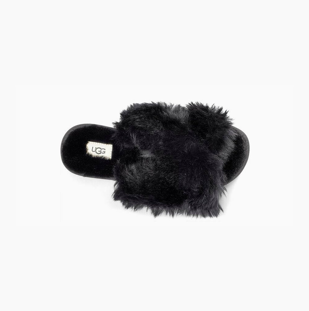 Dámské Sandály UGG Fuzzalicious Černé | 3XBVVZV3