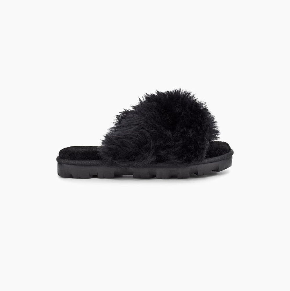 Dámské Sandály UGG Fuzzalicious Černé | 3XBVVZV3