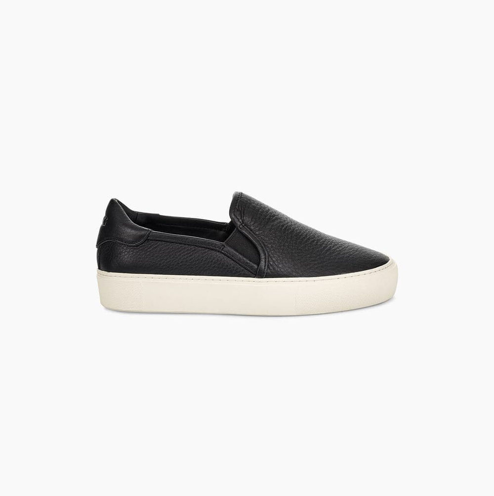 Dámské Slip On Tenisky UGG Jass Læder Černé | MJ18C2JT