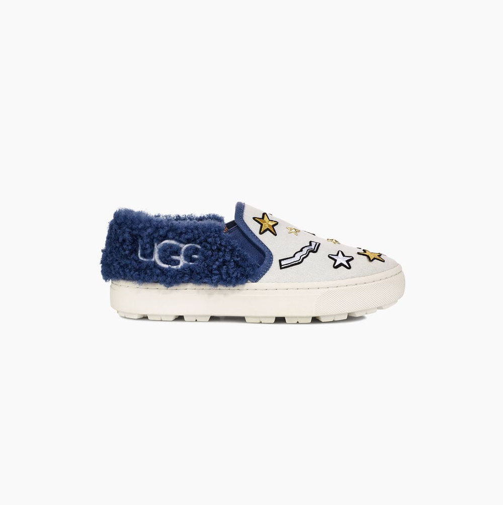 Dámské Slip On Tenisky UGG Patch It Slip On Bílé Blankyt | TSP10Y4B