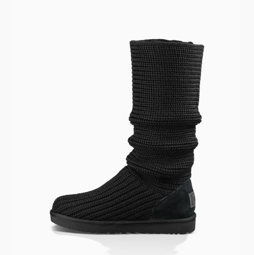 Dámské Sweater Boots UGG Classic Cardy Černé | BRU4ZJPH