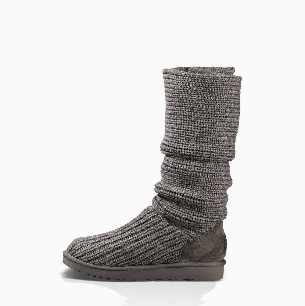 Dámské Sweater Boots UGG Classic Cardy Šedé | DC0VICRR