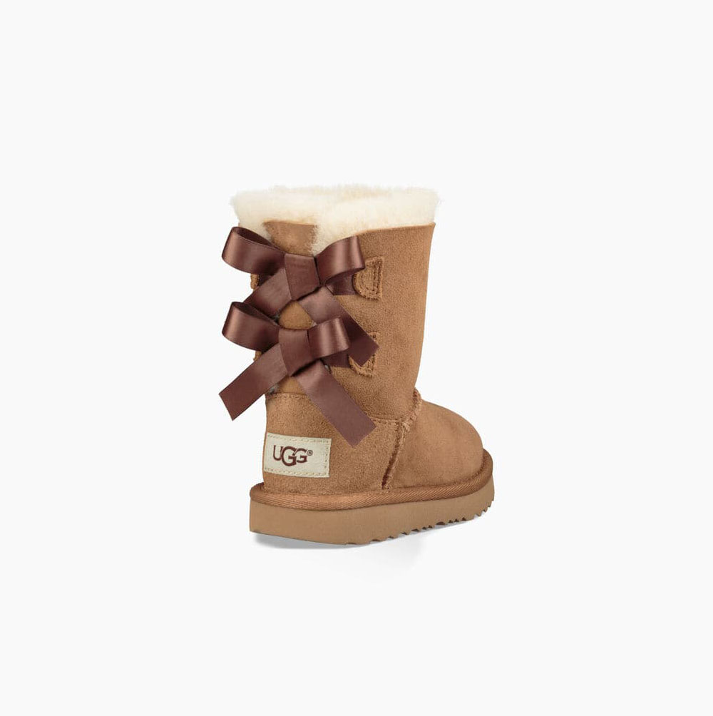 Dětské Bow Boots UGG Bailey Bow II Hnědé | MSHE6KHG