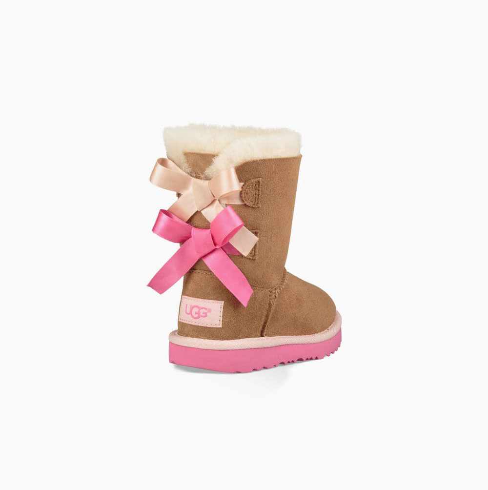 Dětské Bow Boots UGG Bailey Bow II Růžové Hnědé | P31L1GMI