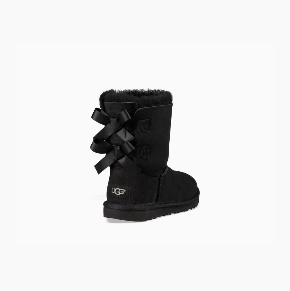 Dětské Bow Boots UGG Bailey Bow II Černé | YASRPBYZ