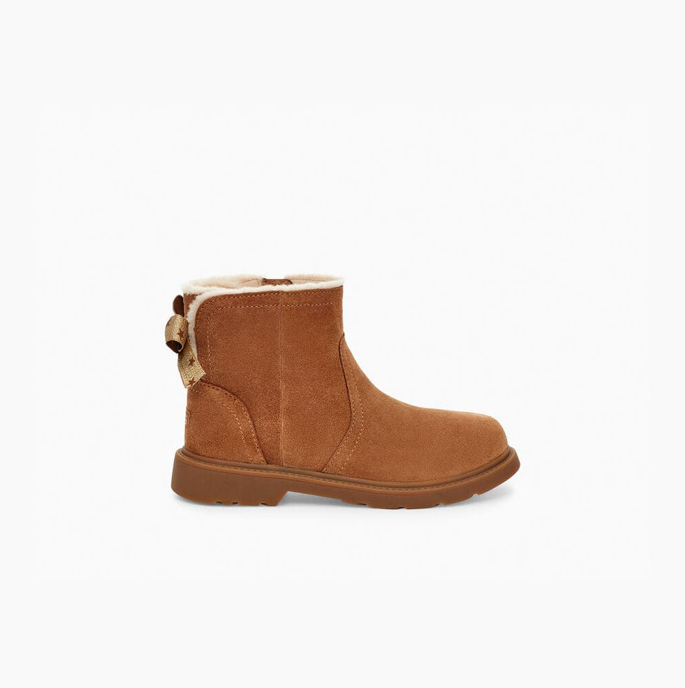 Dětské Bow Boots UGG Lynde Hnědé | ELOYEF0P