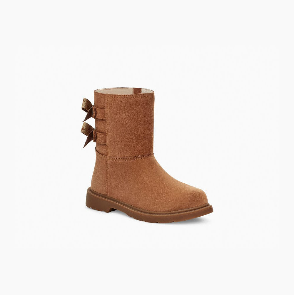 Dětské Bow Boots UGG Tillee Hnědé | JWKKWR5W