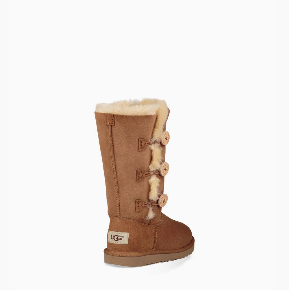 Dětské Button Boots UGG Bailey Button II Triplet Hnědé | DPLXUIC4