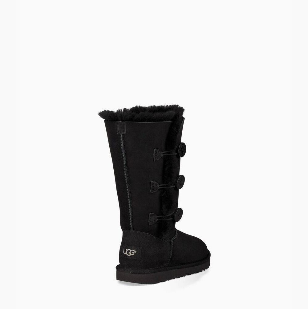 Dětské Button Boots UGG Bailey Button II Triplet Černé | ERRQ74WH