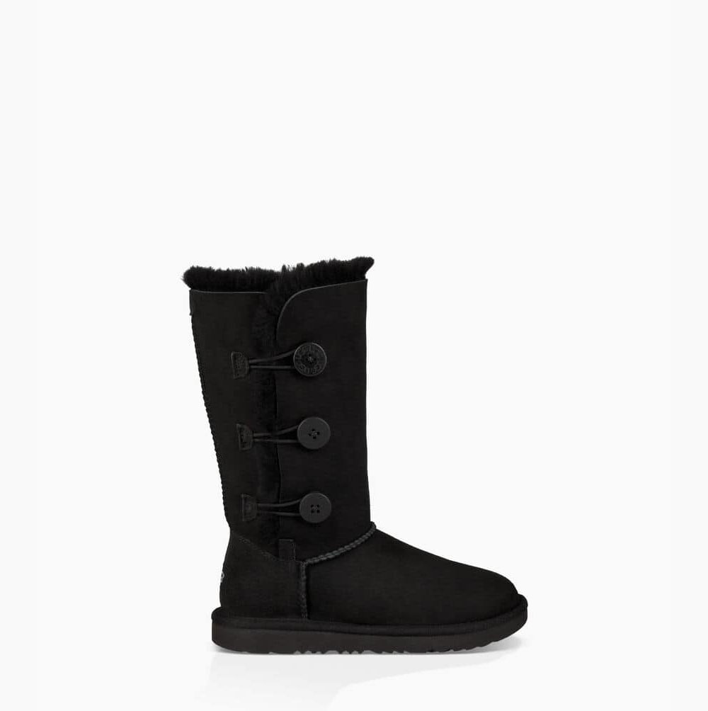 Dětské Button Boots UGG Bailey Button II Triplet Černé | ERRQ74WH