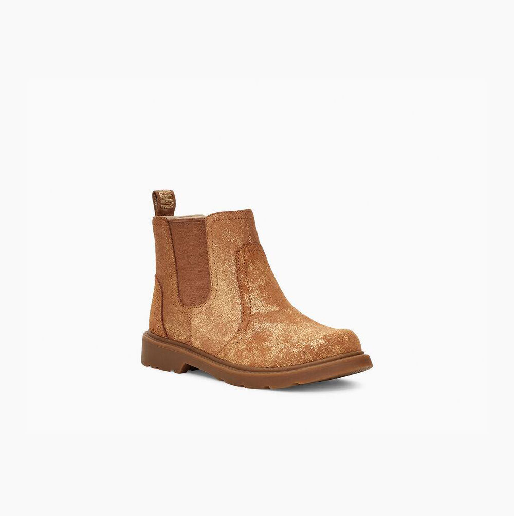 Dětské Chelsea Boty UGG Bolden Metallic Zlaté | HPDXN25F