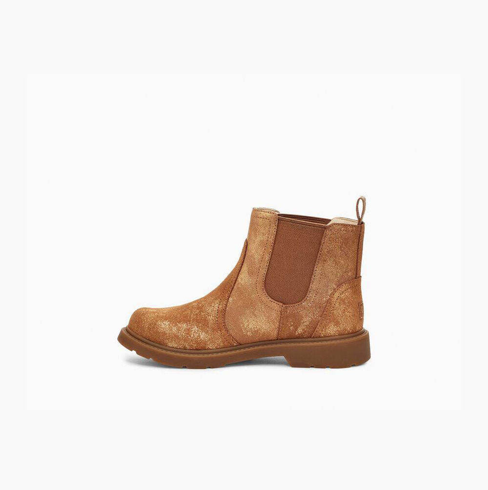 Dětské Chelsea Boty UGG Bolden Metallic Zlaté | HPDXN25F