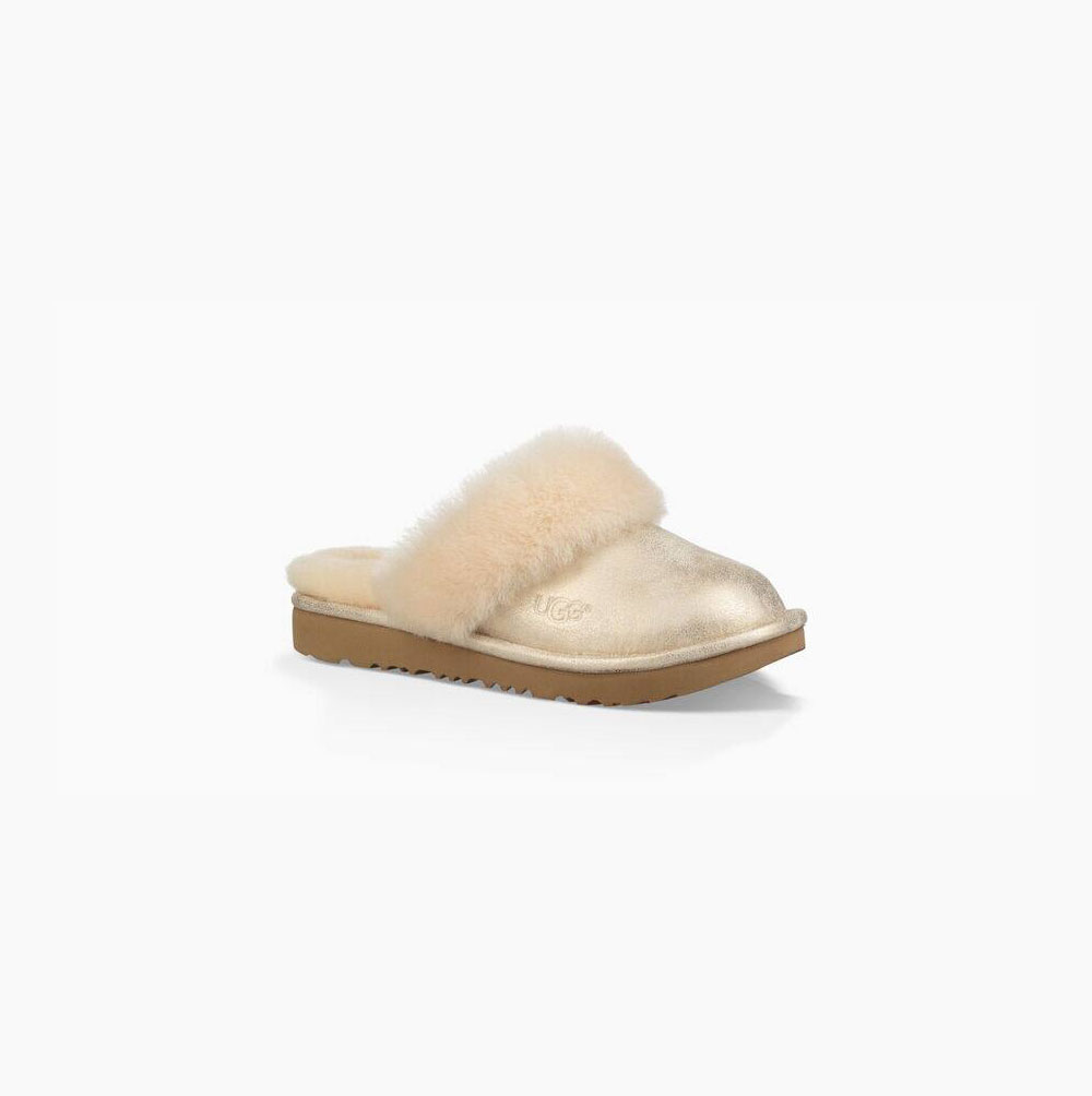 Dětské Pantofle UGG Cozy II Metallic Zlaté | CLXCXPAQ