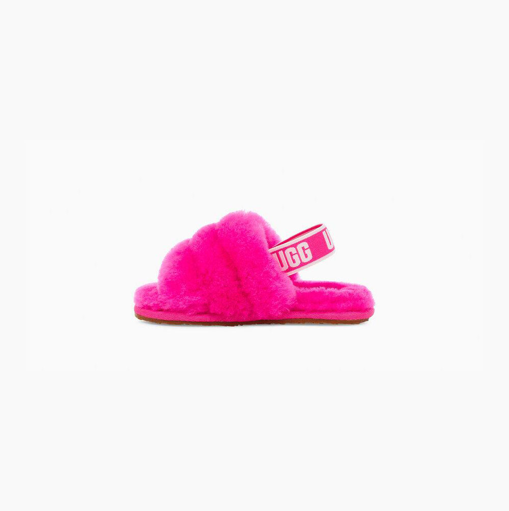 Dětské Sandály UGG Fluff Yeah Pantofle Růžové | 6XE0N56K