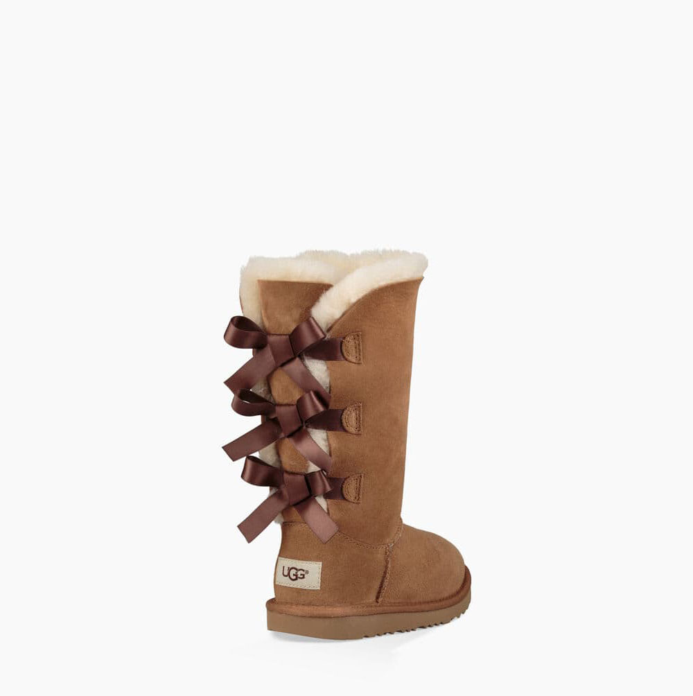 Dětské Vysoké Kozačky UGG Bailey Bow II Hnědé | 3M4QOP2C