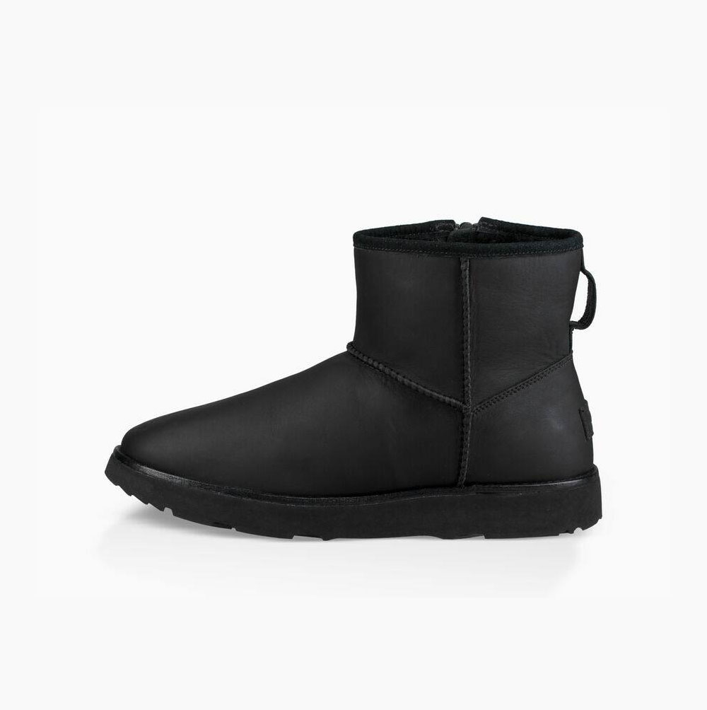 Pánské Classic Boots UGG Classic Mini Zip Weather Černé | S1L7ULJK