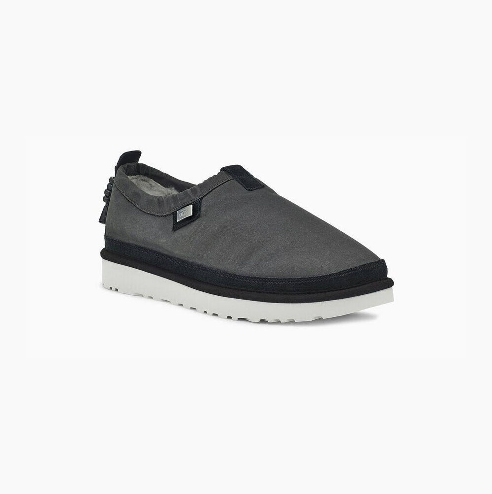 Pánské Pantofle UGG STAMPD Tasman Černé | TJLV5BZ2