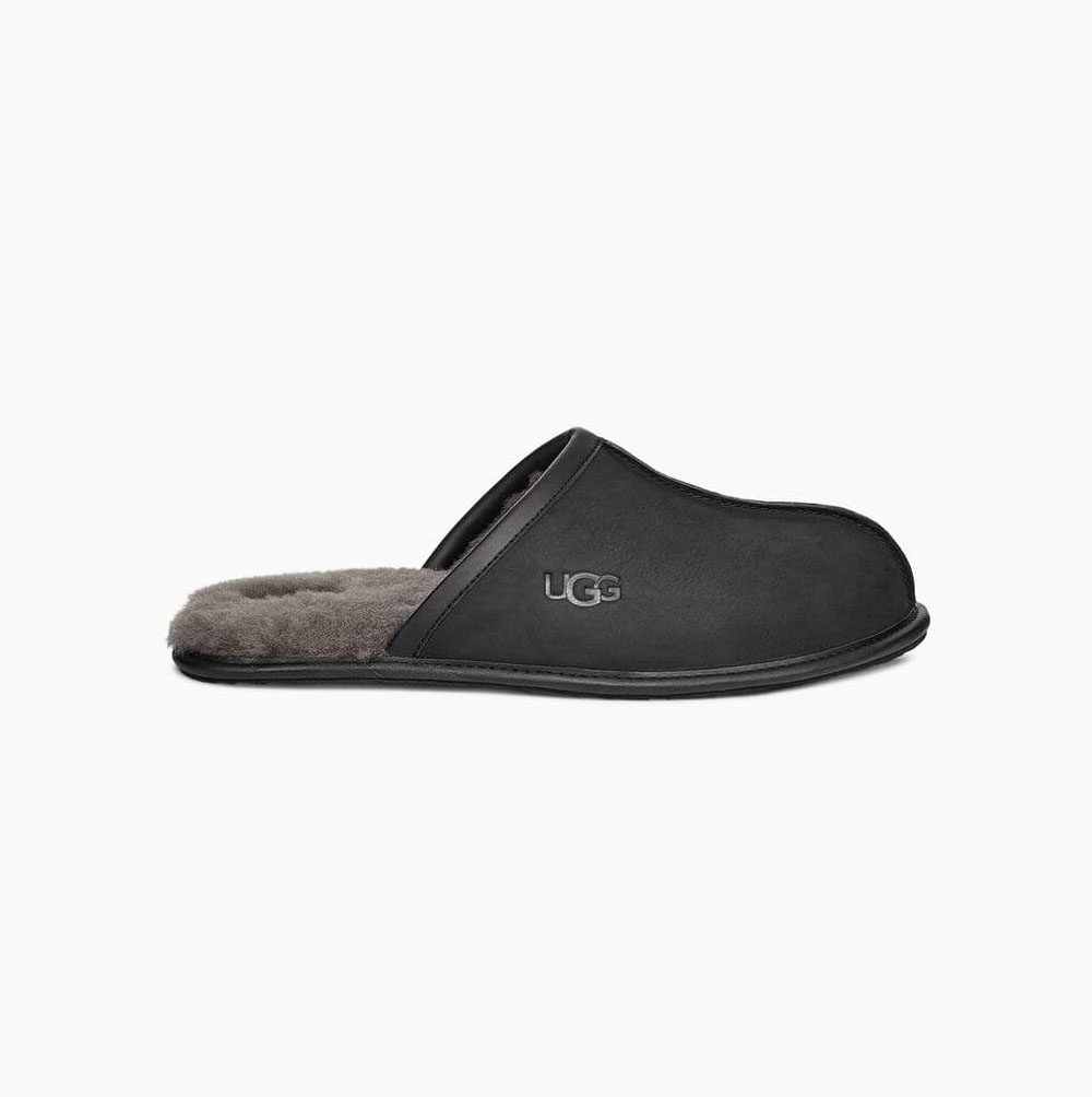 Pánské Pantofle UGG Scuff Læder Černé | TJO9GQ6C