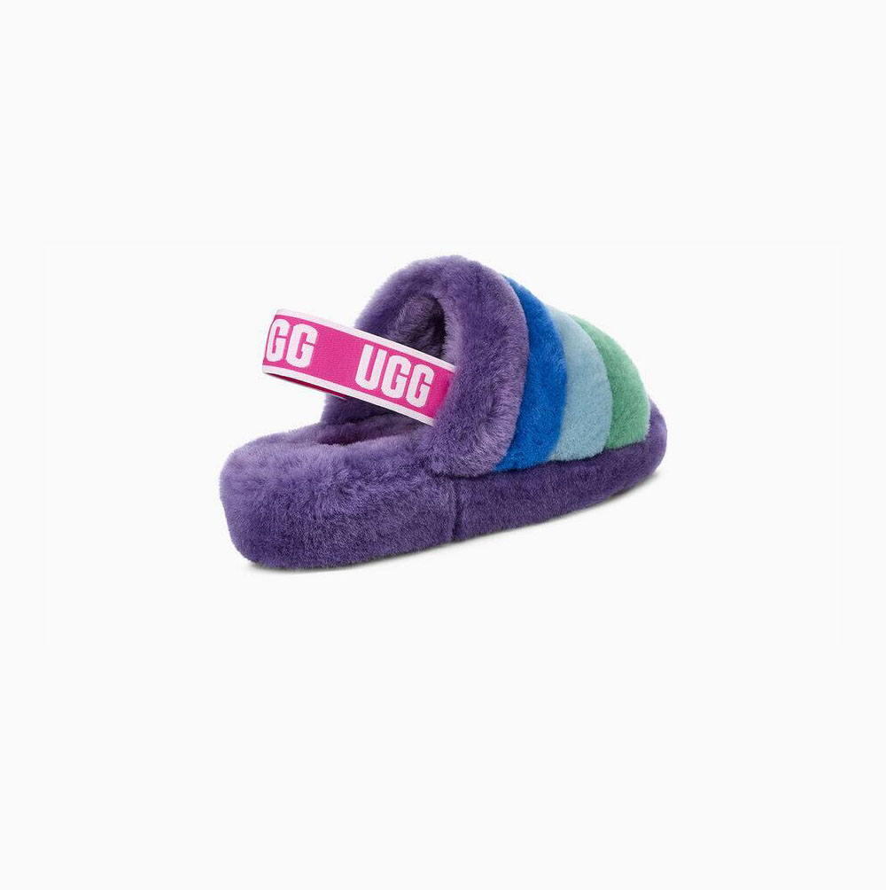 Pánské Pantofle Na Platformě UGG Pride Fluff Yeah Viacfarebný Fialové | 1DLXHTFH